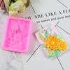 P1628 novo estilo flores e plantas margarida crisântemo listagem gesso listagem molde de silicone pingente de pedra perfumada molde de silicone