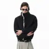 Chaqueta de Algodón de Lana para Hombre de Invierno Cuello Alto Ropa Exterior Protección contra el Frío Gruesa Cálida Estilo Ropa de Trabajo Holgada Cuello Alto Ropa de Algodón vibe trendy