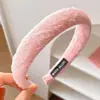 Diadema de Esponja Marrón para Niñas, de Ala Ancha, de Alta Gama, Diadema de Moda para Lavarse la Cara, Pinza para el Cabello de Alta Presión Craneal