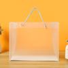 Bolsa Tote de PVC Lisa Personalizada Impermeável Espessa Bolsa para Embalagem de Presente Sacola de Compras Publicitária de Plástico PP Grande Capacidade