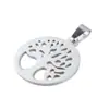 Venta caliente transfronteriza creativo DIY acero inoxidable hecho a mano accesorios para joyería Colgante de collar Árbol de la vida cruz luna