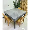 Tablero cuadrado impermeable para mesa, mesa de mahjong de metal, juego de mahjong de madera, nueva cubierta para mesa de comedor, resistente al calor, resistente al desgaste y engrosada