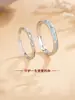 Anillo de Pareja Bahía de Delfines para Hombres y Mujeres Anillo de Pareja de Lujo Ligero Nicho Estilo Coreano Luminoso Abierto Ajustable Regalo para Novia