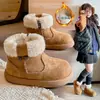 Zapatos para Niña Botas de Nieve 2025 Nuevos de Invierno Zapatos de Algodón Grandes para Niños Botas de Algodón Forradas de Felpa Botas para Bebé Niña Estilo Invierno
