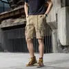 Shorts de Trabalho de Verão An Yang Masculino Multi-Bolsos com Zíper Largos Casuais Calças de Cinco Pontos Esportes ao Ar Livre Marca Tendência Calças de Comprimento Médio
