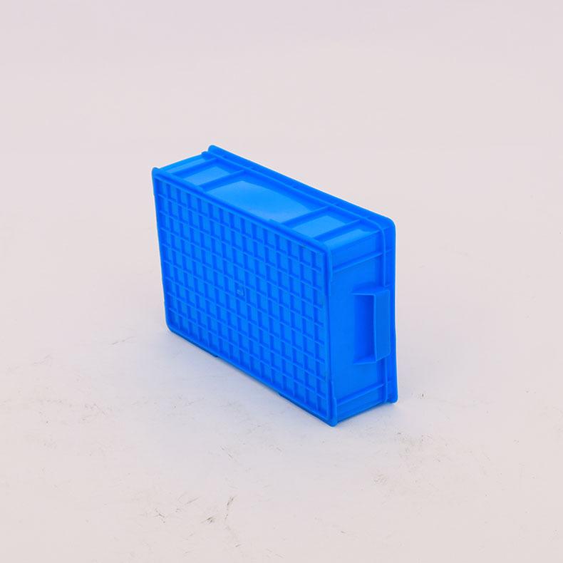 塑料 浅型储物箱 340箱可堆叠周转箱 蓝色加厚叠