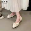 Zapatos de Baile Ballet Francés Estilo Cuero Genuino Tacón Oculto Corte Bajo Zapatos Individuales para Mujer 2026 Otoño Nuevos Mocasines Mary Jane Slip-on