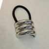 Anillo para el cabello con hebilla de cola de caballo de metal para mujer, estrella de la moda de Corea del Sur con cabeza de cola de caballo, cuerda, arco semicircular, cabello europeo y americano