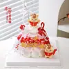 Decoração de Bolo de Feliz Ano Novo 2026 Figuras de Frutas Cristalizadas e Lingotes de Ouro Acrílicos Decorações de Confeitaria para Véspera de Ano Novo e Festival da Primavera