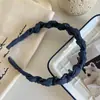 Diadema Azul Denim Vintage para Mujer 2025 Nuevo Moda de Corona Alta Elegante Pinza para el Cabello Accesorios para el Cabello para Lavarse la Cara Diadema Accesorios para el Cabello