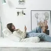 Sofá Perezoso Tatami Sofá de Dormitorio Individual Sofá de Sala de Estar Balcón Plegable Dormitorio Sofá Individual Silla de Piso con Respaldo