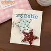 Novo prendedor de cabelo de bolinhas com estrela da moda, feminino e moderno, presilha personalizada para franja, presilha lateral simples, doce acessório de cabelo