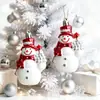 Decorações de Natal boneco de neve de plástico saco de presente donuts para idosos cogumelo em forma de muleta decoração de árvore de Natal pingente