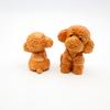 Peça de Cabo Esculpida em Madeira de Tuias Cachorro Teddy Animal de Estimação para Chá Cachorro Fofo Peça de Cabo Cachorrinho do Zodíaco Decorações Artesanais para Casa Animal