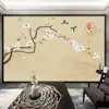 Papel Tapiz Estilo Chino Nuevo Flor y Pájaro Estéreo 3D 2026 Revestimiento de Pared Autoadhesivo sin Costuras para Sala de Estar, Dormitorio y Fondo de TV