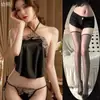 Lingerie sexy transfronteiriça, faixa abdominal, renda acetinada sexy retrô, roupão feminino sedutor e apaixonado, fantasia de renda com cadarço plus size