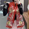 2024 Nuevo Estilo Chino Guofeng Industria Pesada Fénix Dorado Bordado de Cuerpo Completo Chaleco para Mujer Primavera y Verano Hebilla Elegante Chaleco Traje Tang para Mujer