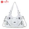 Bolsa Feminina Transfronteiriça Y2K Hot Girl Lavada Bolsa de Motocicleta Grande Capacidade Bolso com Aba Múltipla Calças Bolsa de Ombro Transversal
