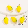 Colgantes de Aleación Pintados a Mano Colección de Frutas de Dibujos Animados, Pulsera Pendientes Materiales para Joyería Hecha a Mano DIY Colgantes
