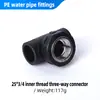 Accesorios de Plomería de PE Negro Codo de Tubería de Suministro de Agua Juntas en T