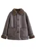 Chaqueta Reversible Versátil Casual Suelta de Moda de Alta Gama para Mujer, Nueva de Otoño e Invierno 2025, Europea y Americana Transfronteriza