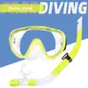 Gafas de Buceo Integradas para Adultos con Marco Grande, Máscara, Snorkel Semi-Seco Impermeable, Set de Equipo de Snorkel
