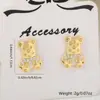 Pendientes de temperamento de alta gama de tendencia Pendientes de oso lindos y dulces de cobre de moda simple coreana Suministro al por mayor
