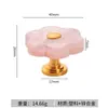 Flor Pequeña Grano de Madera Cristal Acrílico Mango Tapa de Olla Perilla Superior Figura Tirador de Puerta de Armario Diamante Cajón Tirador de Agujero Único