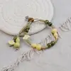 Jingdezhen Navidad Cerámica Cuerda Trenzada Pulsera Animales de Dibujos Animados Cuerda de Mano Joyería al por Mayor para Atracciones Turísticas Nicho Lujo Ligero