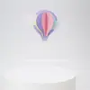 Bolo de Aniversário Balão de Ar Quente Estéreo Ornamentos Decorativos Nuvens de Marshmallow de Pelúcia Bandeira Plug-in para Bolo de Mesa de Sobremesas
