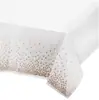 Mantel desechable de lunares bronceados Punto Dorado negro PEVA mantel de fiesta impermeable al aceite sin lavado