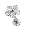 Brincos de flor de cinco pétalas das mulheres liga geométrica cravejada de diamante incrustado gema artificial brincos pequenos fábrica atacado