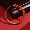 Pulseira do Ano do Cavalo, Pulseira Tecida à Mão Atrai Dinheiro, Pulseira de Fio Vermelho Feita à Mão para o Ano do Cavalo, Pulseira de Boa Sorte e Riqueza