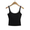 8129-25 Primavera Novo Estilo Coreano Spice Girls Vento de Desejo Puro Máquina Cuidadosa com Bojo Renda Pequeno Camisole Colete