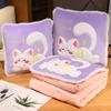 Edredón de almohada de seda helada de látex de verano, edredón portátil con aire acondicionado, edredón de animales de dibujos animados para el hogar, regalo de actividad, compra