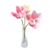 Lirios Artificiales, Orquídeas Cymbidium Artificiales, Accesorios de Tacto Realista, Pinzas para el Cabello, Recuerdos de Boda, Decoración de Fondo, Arreglos Florales, Flores Artificiales