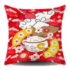 Nuevo Estilo Gato de la Suerte Sofá Decoración del Hogar Cojín Almohada Sala de Estar Coche Funda de Almohada Impresa por Ambos Lados Súper Suave Venta al por Mayor