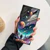 Capa Protetora Criativa A90 Vidro Temperado S26 Capa de Telefone Espacial A54 Adequado para A16 Samsung S25Ultra Meteor