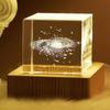Adornos creativos de cristal con forma de corazón y forma de luna cuadrada, cubo de nube, luz nocturna, nubes de lluvia, sistema solar, regalo de cumpleaños para mujer.