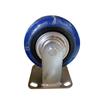 Rueda universal en stock rueda plana anti-enrollado para carro de plataforma 4-8 pulgadas estantería carrito rueda universal de pegamento azul silenciosa