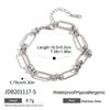 Pulsera Wanxing europea y americana de acero inoxidable 18K de lujo ligero de alto sentido de acero de titanio que no se desvanece cadena con hebilla de cruz joyería de combinación de colores