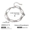 Jieding Pulseira Cubana de Aço Inoxidável Europeia e Americana Pulseira de Luxo Leve Sensação de Alto Padrão Titânio Sem Cor Aço Joias Femininas Nicho Transfronteiriço