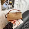 Bolsa de palha feminina de verão 2026 transfronteiriça, bolsa almofada, bolsa de ombro e transversal casual fashion para o dia a dia