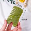 Peine de jade de cristal natural transfronterizo, cabezal de masaje meridiano, raspado, peine de dientes anchos, tabla de raspado, venta al por mayor
