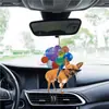Divertido colgante acrílico de gato y perro con forma de globo, colgante para interior de coche, llavero, accesorios, colgante para decoración del hogar