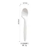 Faca, Garfo e Colher Biodegradáveis de Amido de Milho Descartáveis Espessados Utensílios de Mesa Diários Colher Faca, Garfo e Colher de Cabo Longo para Levar Conjunto