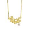 Colar de zircônia com doze flores, pingente de prata esterlina S925 Osmanthus, design de nicho, corrente de clavícula de alta qualidade