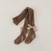Meia-calça infantil atacado novo versátil cor sólida agulha dupla calças infantis arco pastoral meninas meia-calça