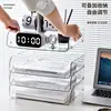 Caja de Almacenamiento Apilable para Escritorio de Oficina Organizador de Archivos Transparente Estante de Almacenamiento de Escritorio de Acrílico