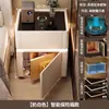 Mesita de Noche Caja Fuerte Inteligente Lujo Ligero Gabinete de Almacenamiento de Gama Alta Dormitorio Estilo Crema Armario Estante de Almacenamiento Gabinete de Mesita de Noche